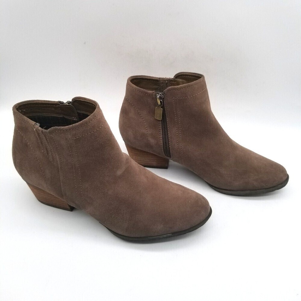 Blondo Womens Valli B4935 02C Brown Suede Waterproof Ankle Bootie Size 7 M